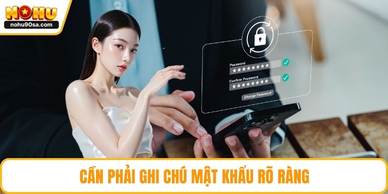 Cần phải ghi chú mật khẩu rõ ràng