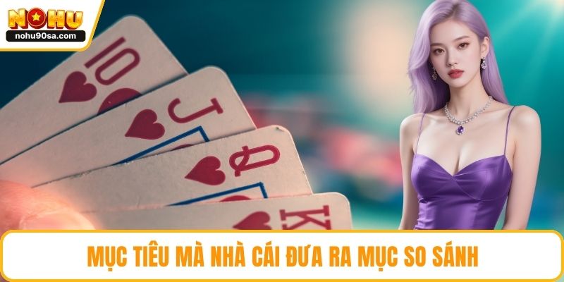 Mục tiêu mà nhà cái đưa ra mục so sánh