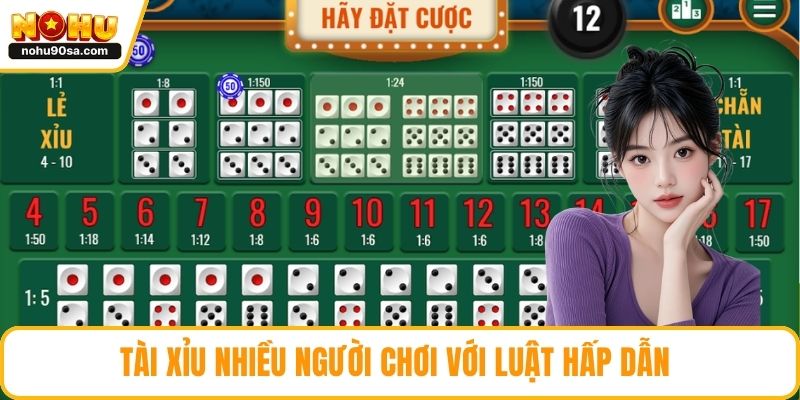 Tài xỉu nhiều người chơi với luật hấp dẫn